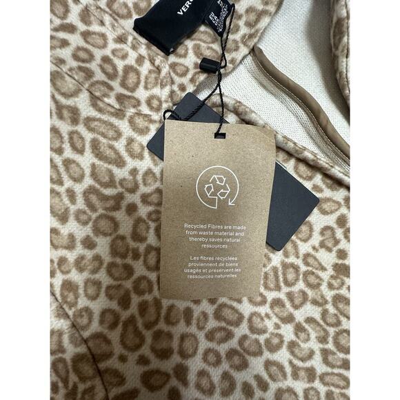 VERO MODA COAT WOMENS MEDIUM ANIMAL PRINT FLEECE LONG CARDIGAN COAT LEOPARD NWT - Picture 4 of 13